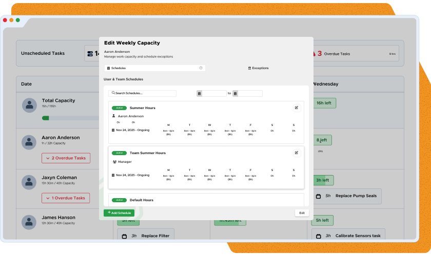 Respect team schedules